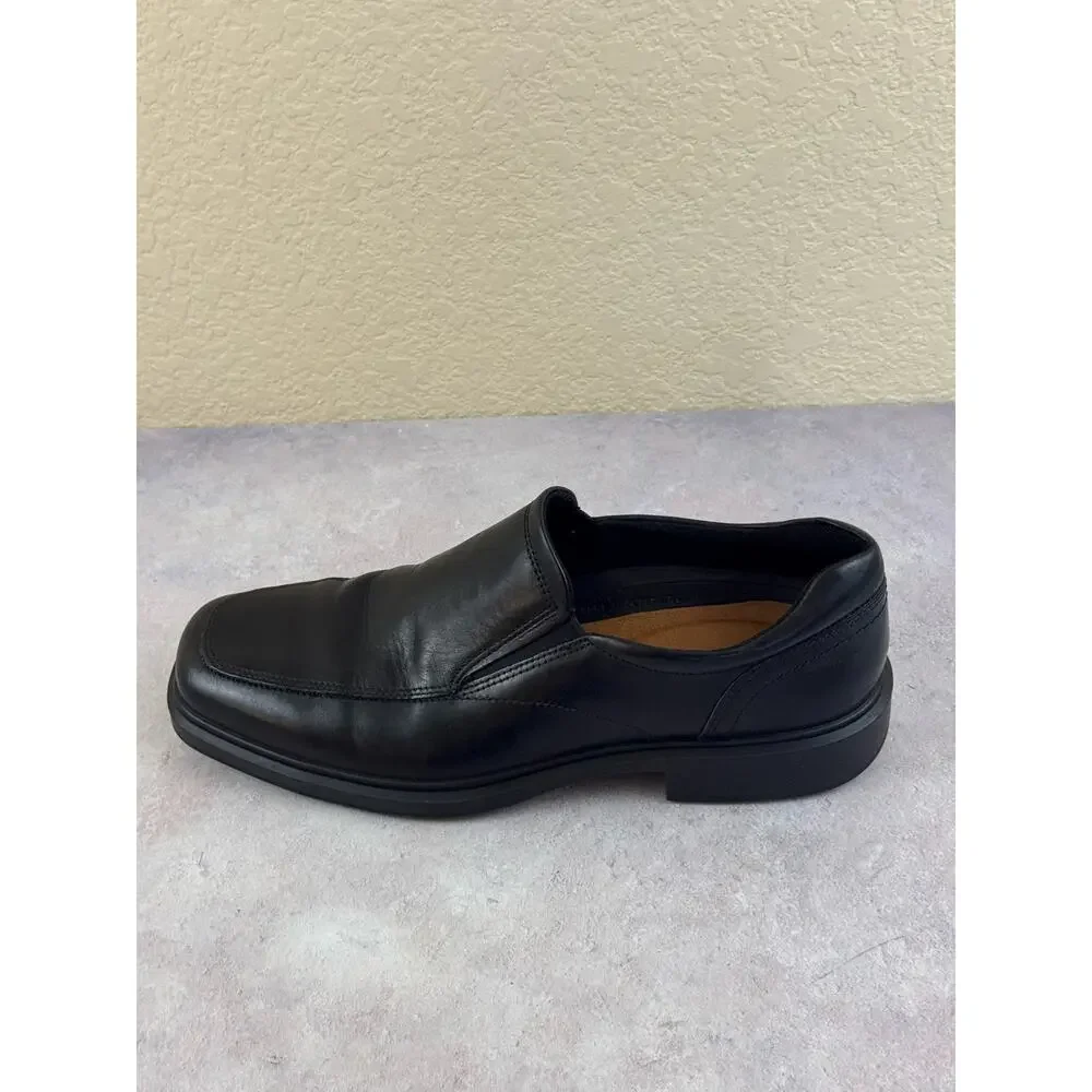 ECCO Helsinki 2 Men Black Leather Apron Toe Oxford Dress Shoes EU 43 US 9-9.5